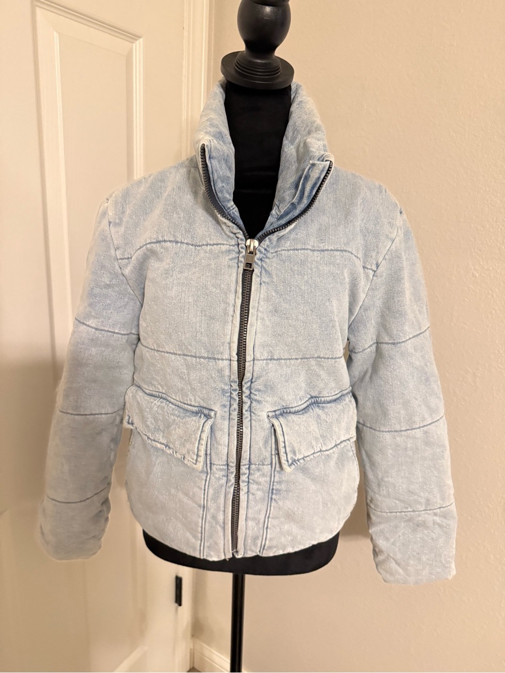 KanCan Navy Quilted Jacket - Small - Picture 5 of 10